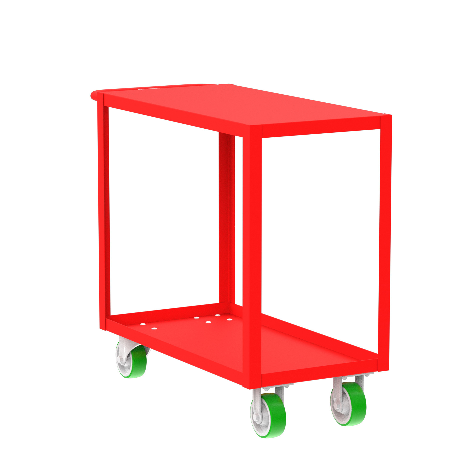 Valley Craft, 2-Shelf Utility Cart, Flat Top, Total Capacity 2000 lb, Shelves (qty.) 2, Material Steel, Model# F89183RDPY